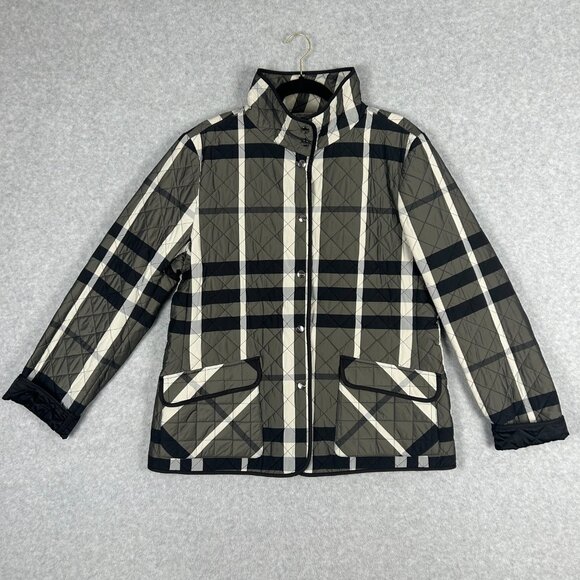Burberry Jackets & Blazers - Burberry Black and Cream Checkered Utility Jacket
